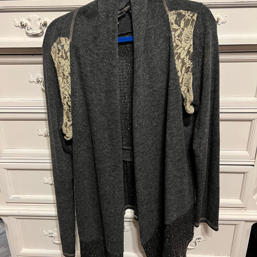 Miss Me waterfall cardigan sweater